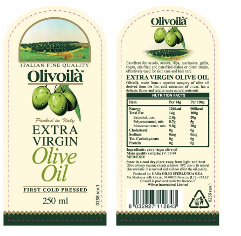 Dầu Olive Oil Extra Nhập Khẩu 250ml