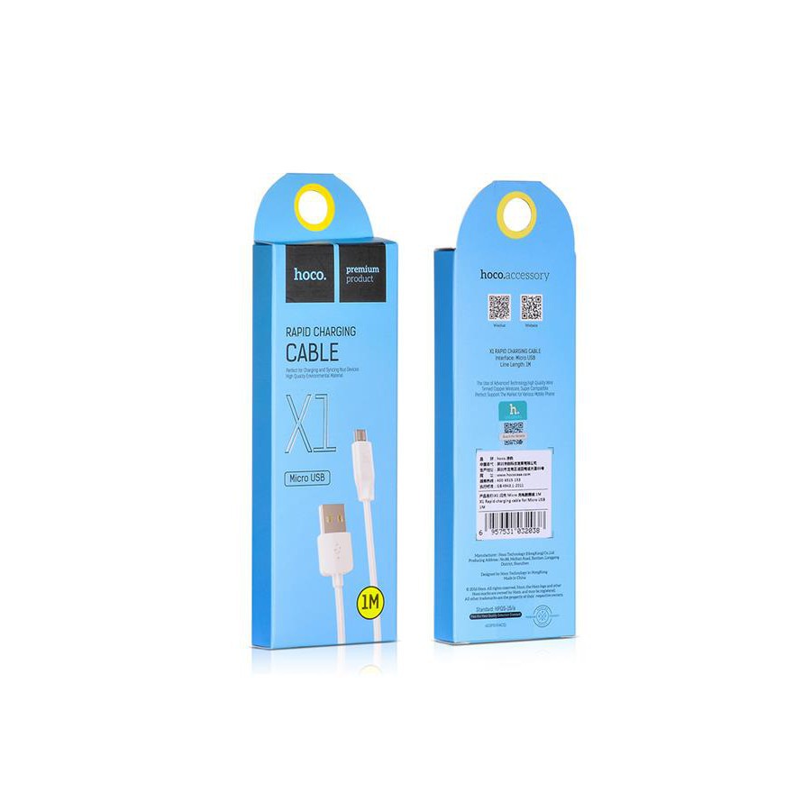Cáp sạc hoco x1 1m - cổng microusb - chính hãng