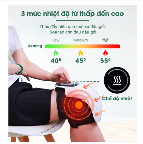 Máy massage đầu gối hy-991 - máy massage xoa bóp khớp đầu gối, rung tần số cao, chườm nóng giảm đau