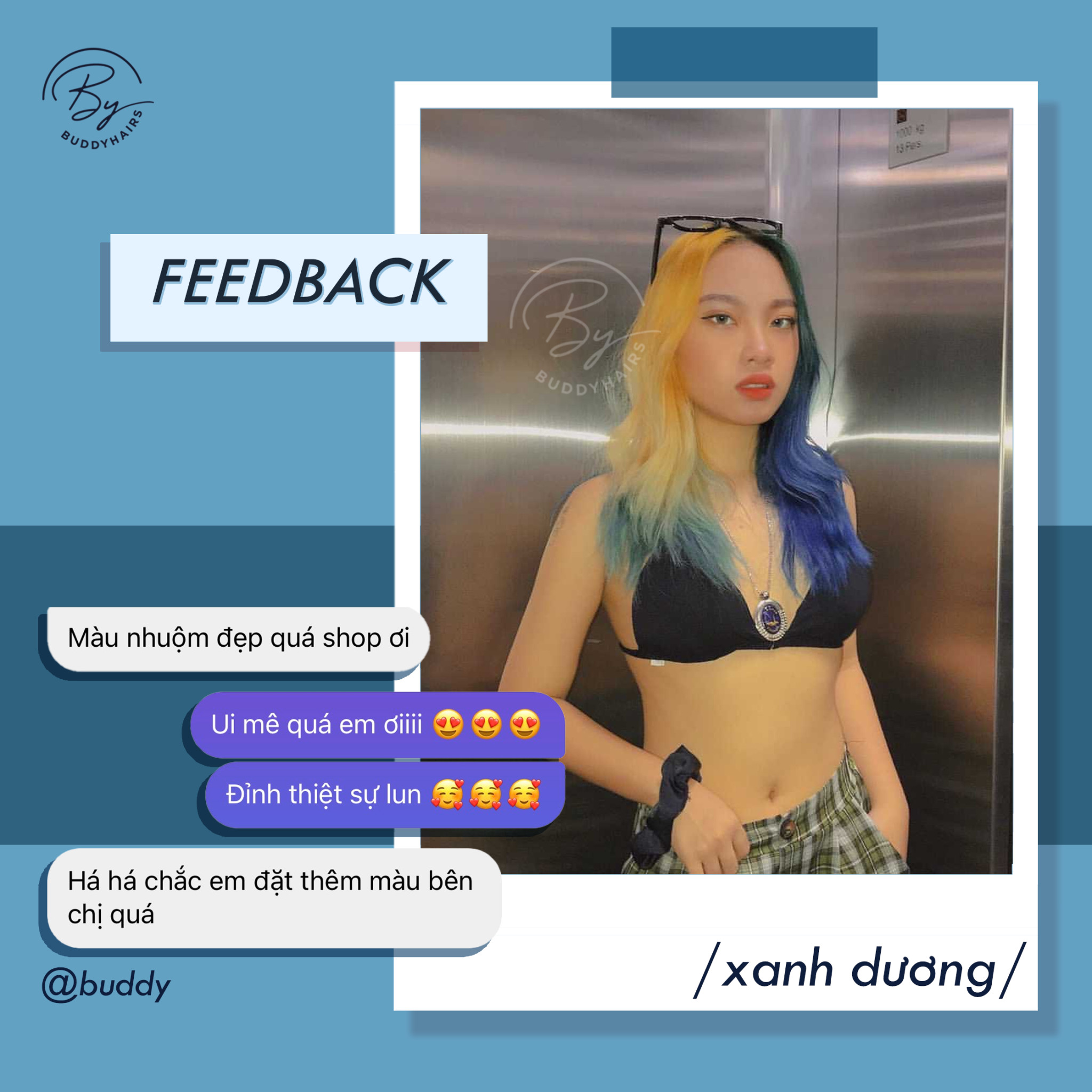 Thuốc nhuộm tóc Xanh dương buddyhairs
