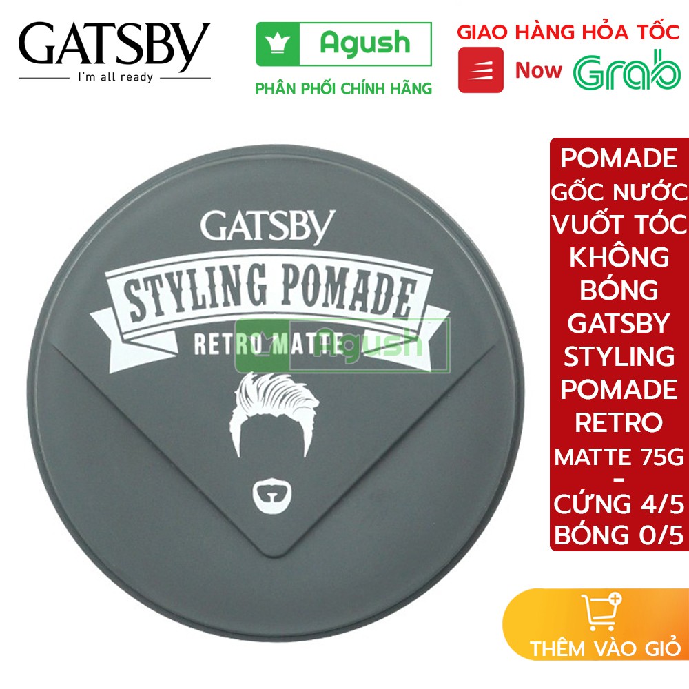 [Chính Hãng 100%] Sáp Vuốt Tóc Gatsby Styling Pomade 75g