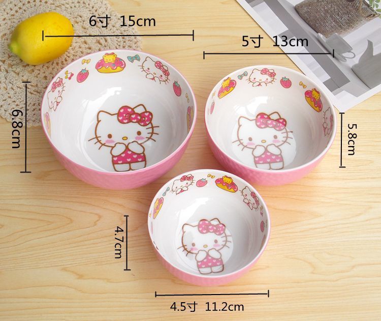 🌸CHÉN BÁT TÔ TRÒN HELLO KITTY DOREMON