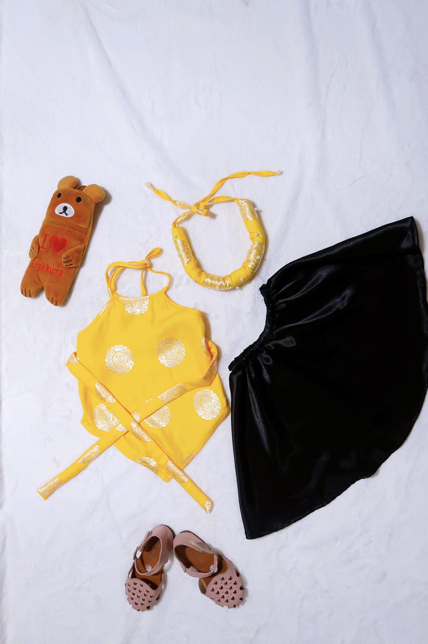 Baby Girl's Bib and Dress Set (with a Pearl Headband Included)