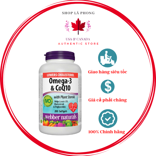 Viên Uống Omega3 & CoQ10 giảm cholesterol của ber Naturals (200