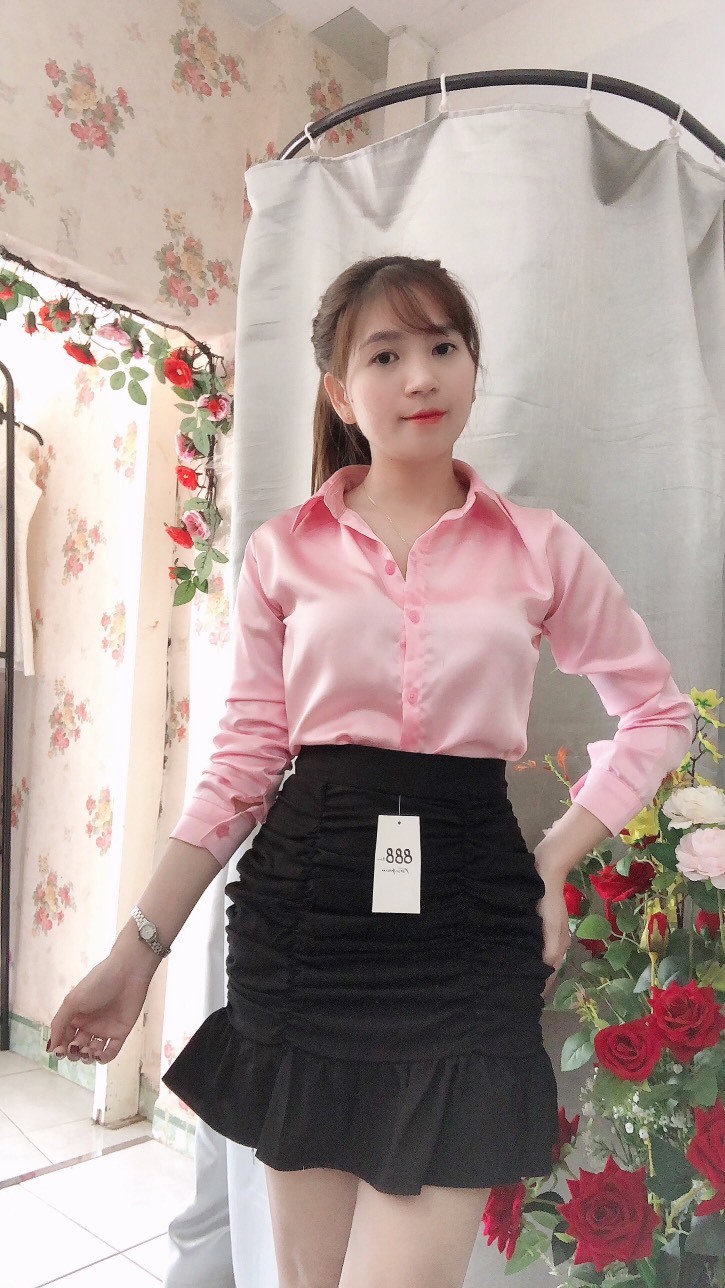 HÌNH THẬT 100% ÁO SƠ MI LỤA CAO CẤP ĐỦ SIZE
