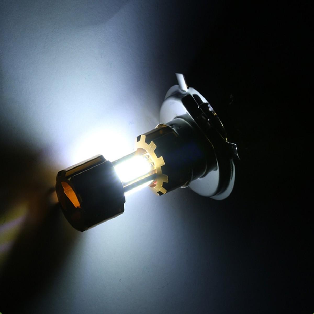 [HCM]Đèn pha led xe máy H4 3 tim vàng siêu sáng