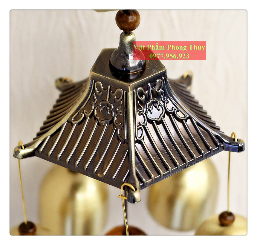 Chuông Gió 5 Quả Chuông Đồng Phong Thuỷ