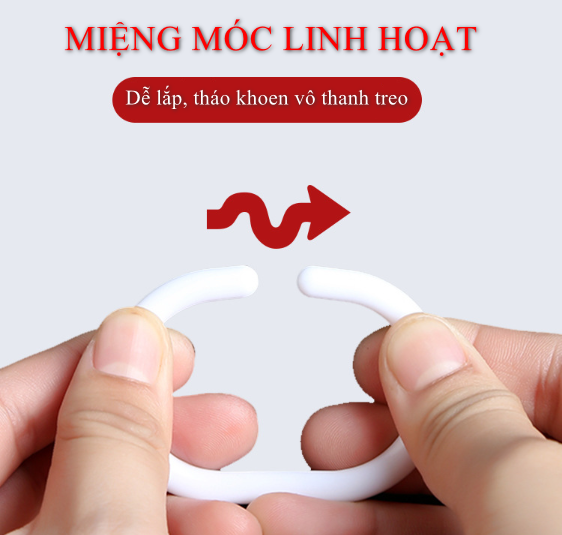 C-shaped plastic curtain rings, curtain hooks (12 PCs set)