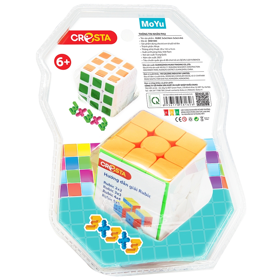 Bộ 2 Đồ Chơi Rubik 3 x 3 - Cresta DK81083