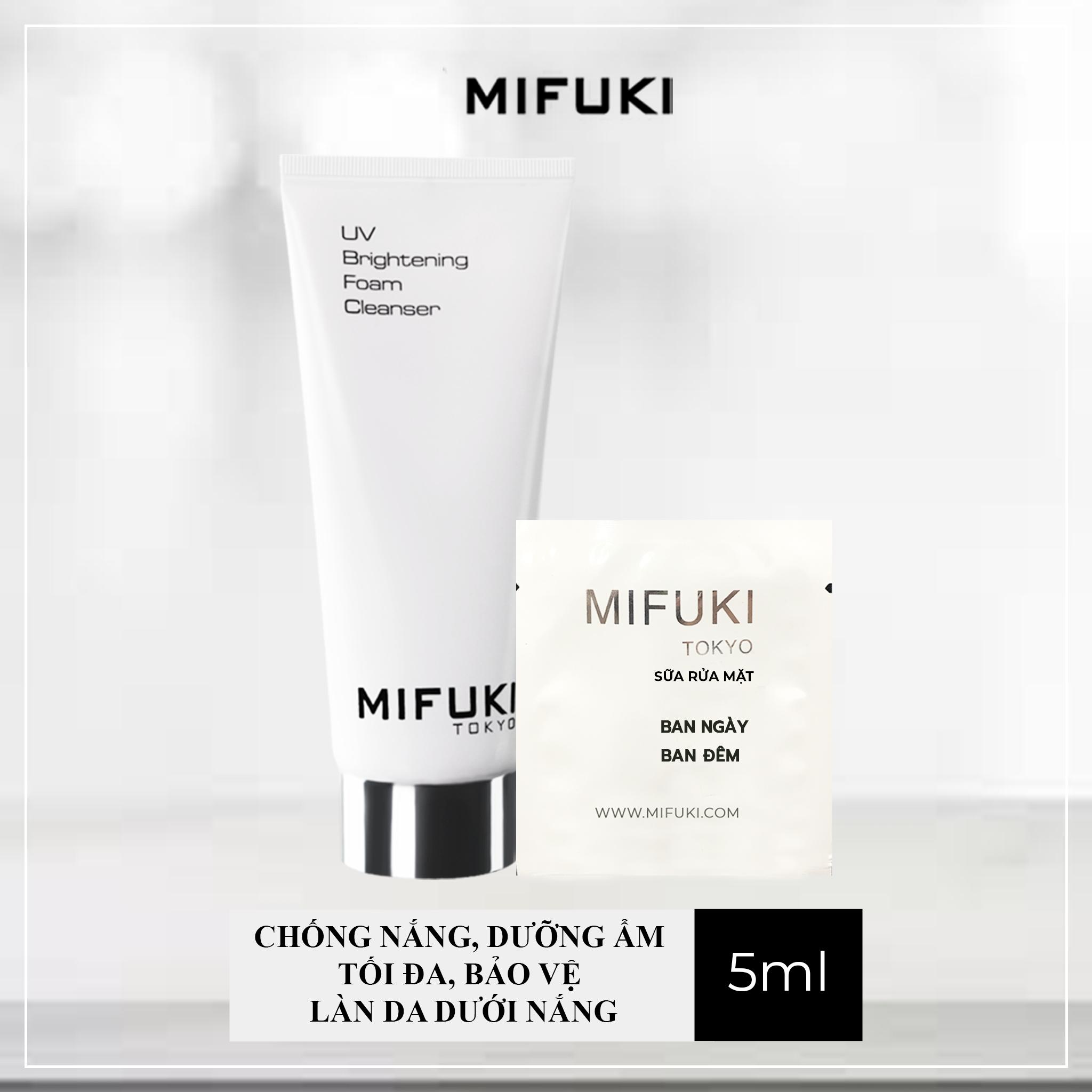 Sample Sữa Rửa Mặt MIFUKI - Uv Brighten Foam Cleanser 5ml