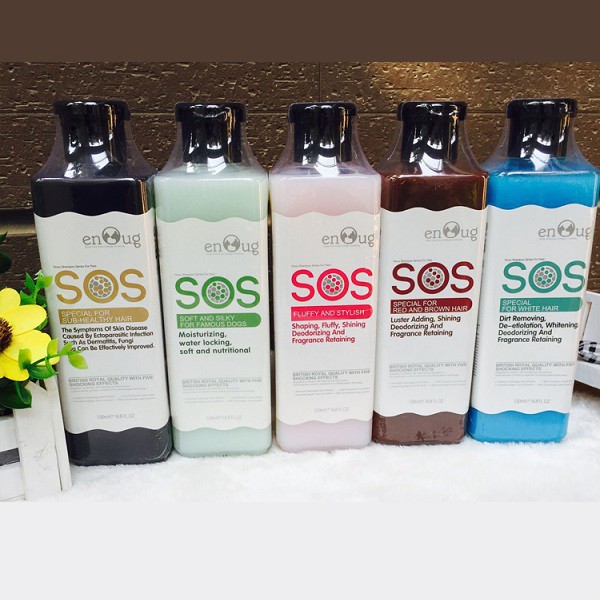 Sữa tắm chó mèo SOS (530ml) - Màu Hồng