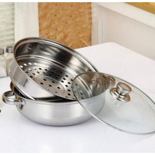 Nồi hấp xửng 2 tầng size 28 cm cao cấp