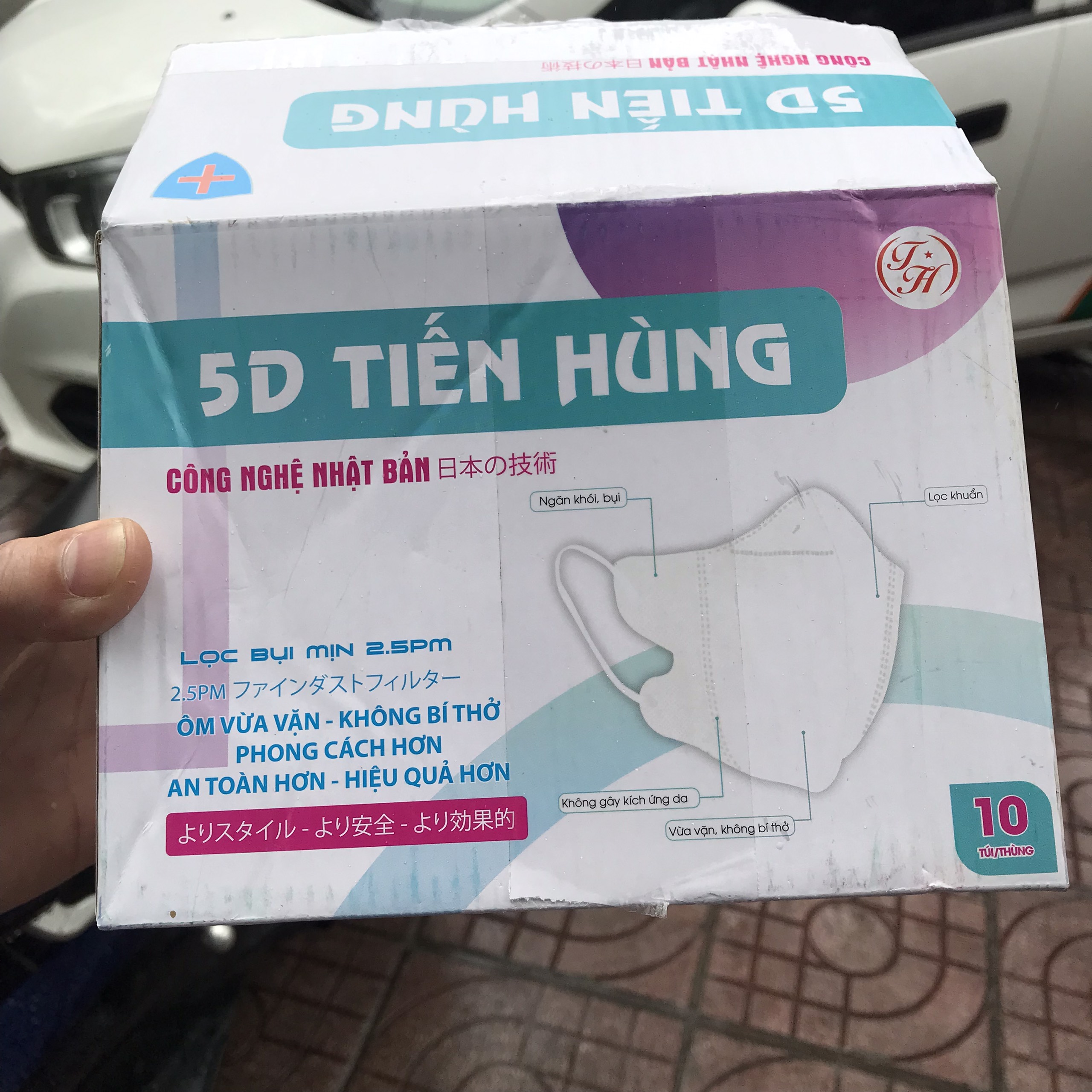 Set 10 chiếc khẩu trang 5D Tiến Hùng