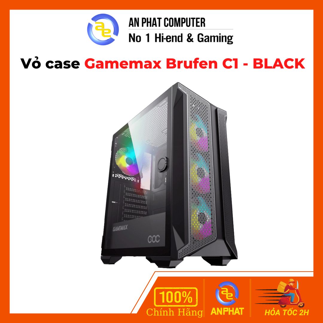 Vỏ case Gamemax Brufen C1 - BLACK