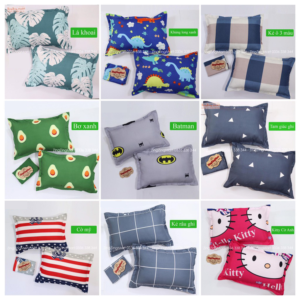 Vỏ Gối Nằm Poly Cotton Nhiều Mẫu Cute