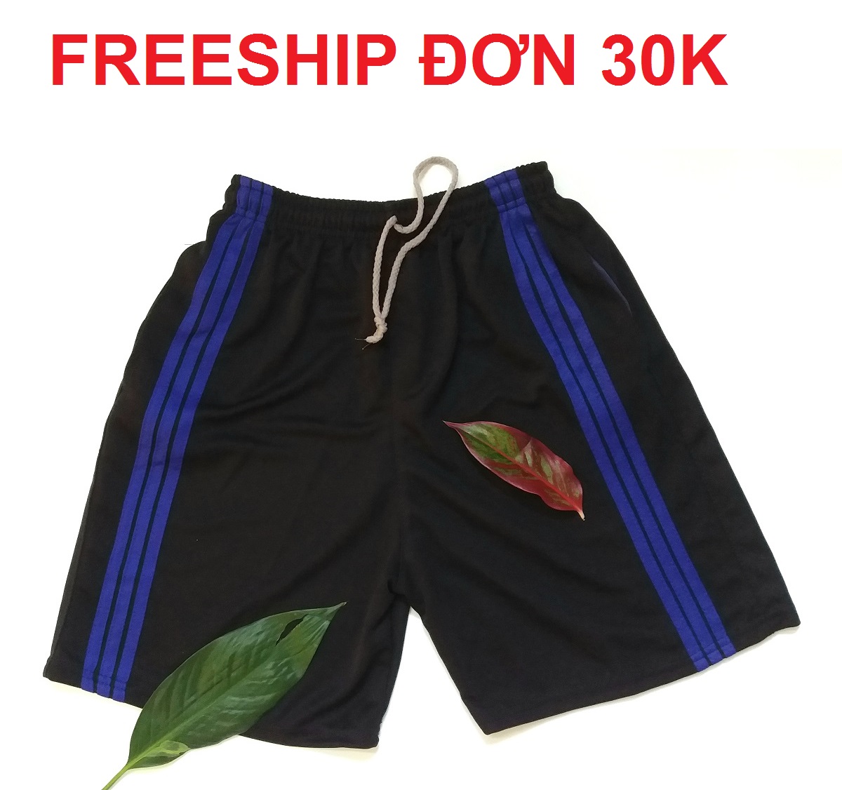 QUẦN SHORT NAM, QUẦN ĐÙI NAM,, KIỂU THỂ THAO, PHỐI 3 SỌC- VẢI THUN DÀY DẶN, CO GIÃN NHẸ, THẤM HÚT MỒ HÔI, THOÁNG MÁT,  CÓ DÂY RÚT VÀ 2 TÚI HÔNG