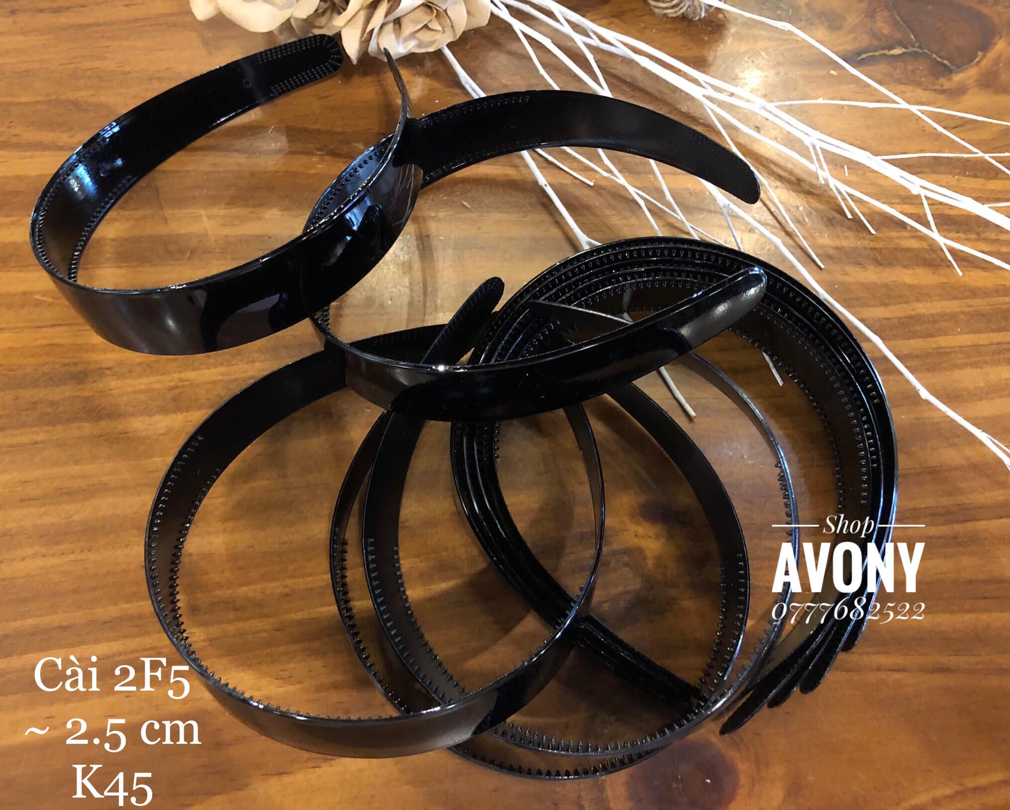 [HCM]Combo 2 cái tóc - bờm tóc nhựa đen bóng size 2F5 hàng VN