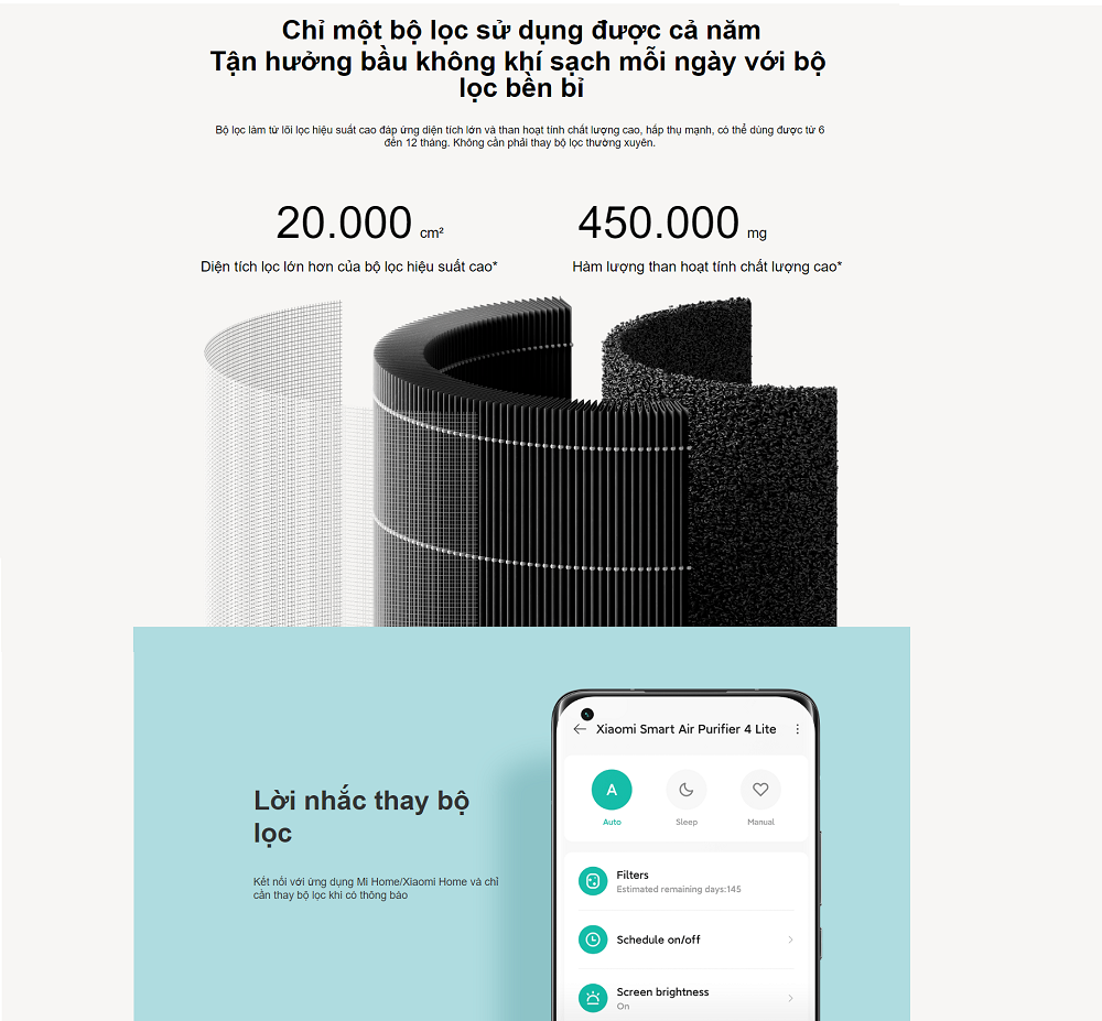 Máy lọc không khí Xiaomi Smart Air Purifier 4 Lite EU BHR5274GL - Chính Hãng Digiworld