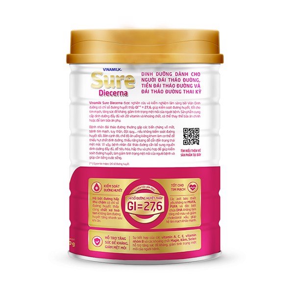 Sữa bột Vinamilk Sure Diecerna 900g