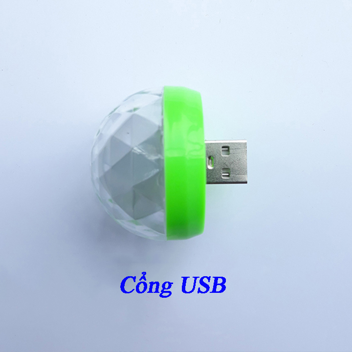Bóng đèn LED mini nháy theo nhạc, ánh sáng vũ trường 7 màu, đầu cắm usb