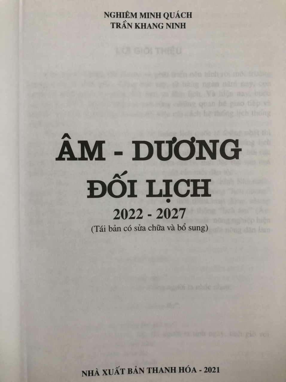 Âm dương đối lịch 2022-2027
