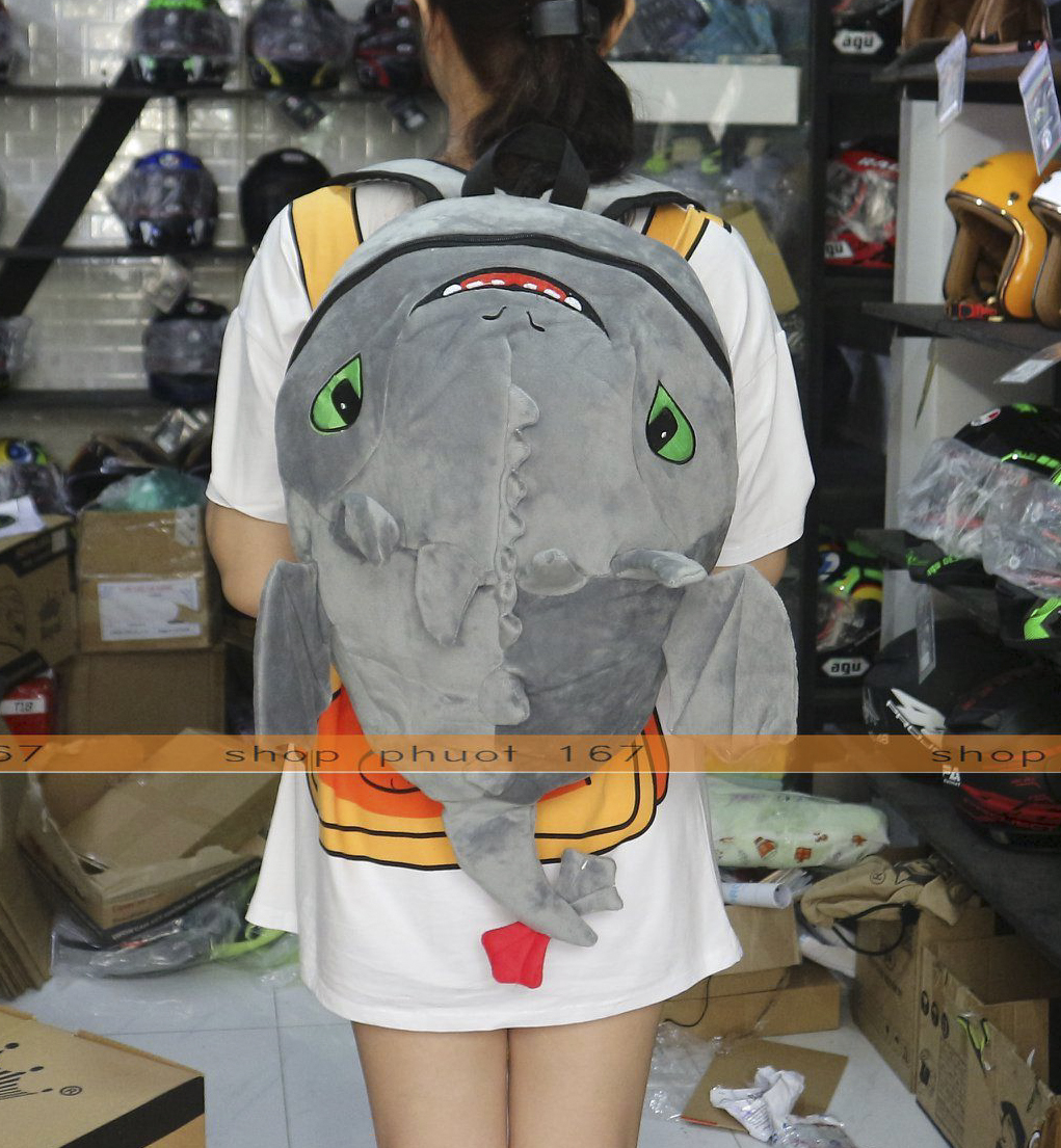 Balo Rồng Khủng Long size lớn, Kute , loại vải nhung, bảo hành 12 tháng
