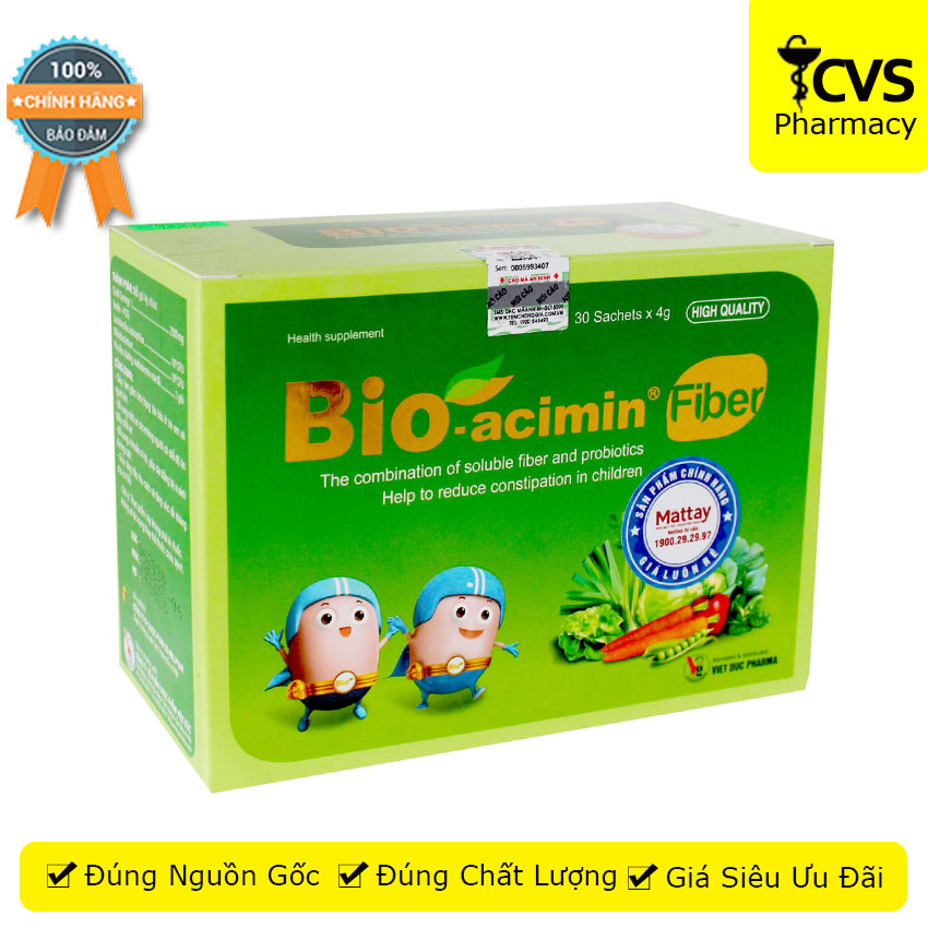 Cốm bổ sung chất xơ men vi sinh Bio-acimin Fiber - Bio acimin Fiber Meliphar - cvspharmacy
