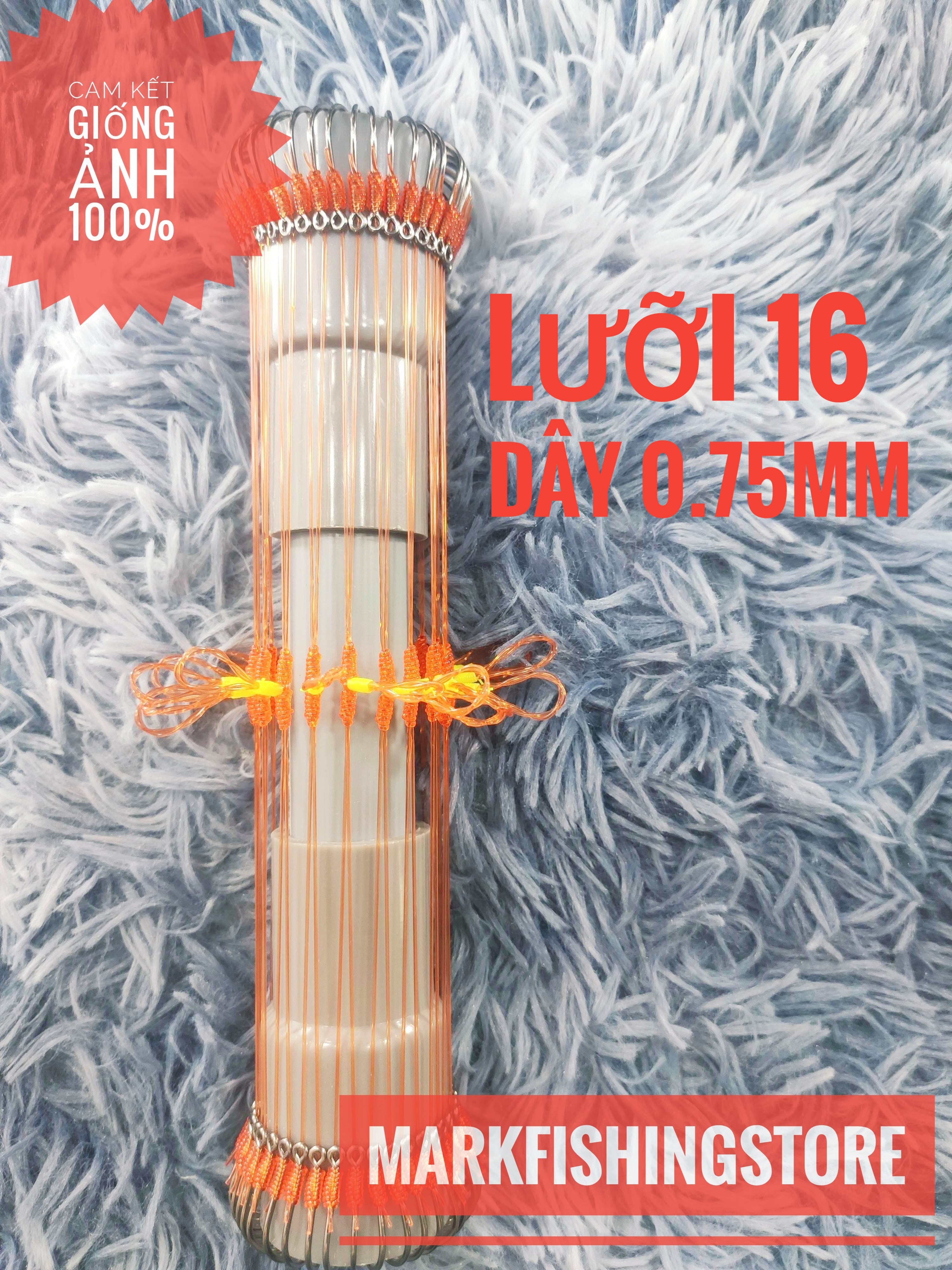 Ống x20 Chùm nho câu cá 4 lưỡi số 16