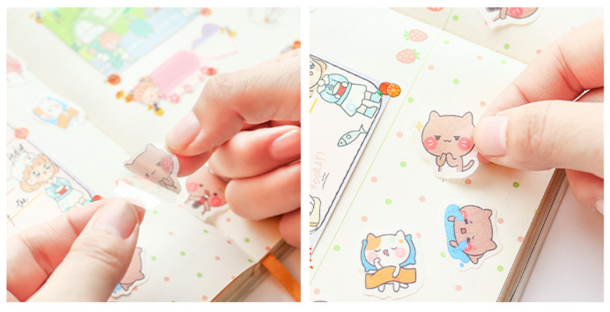 [Có sẵn] Sticker gói mẫu hình con vật dễ thương