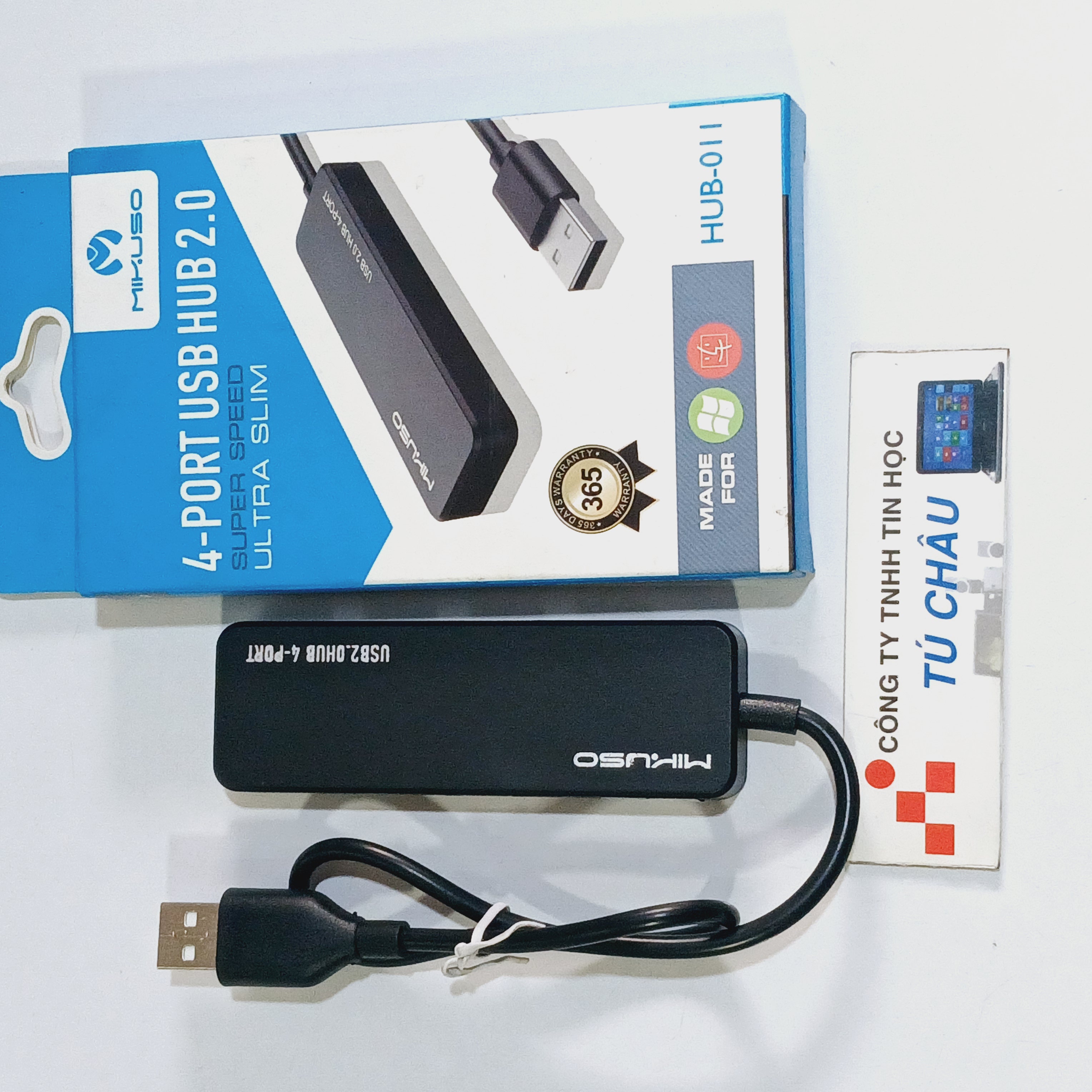 Hub chia USB / Hub USB 2.0 4 Port MIKUSU, cáp dài 30Cm