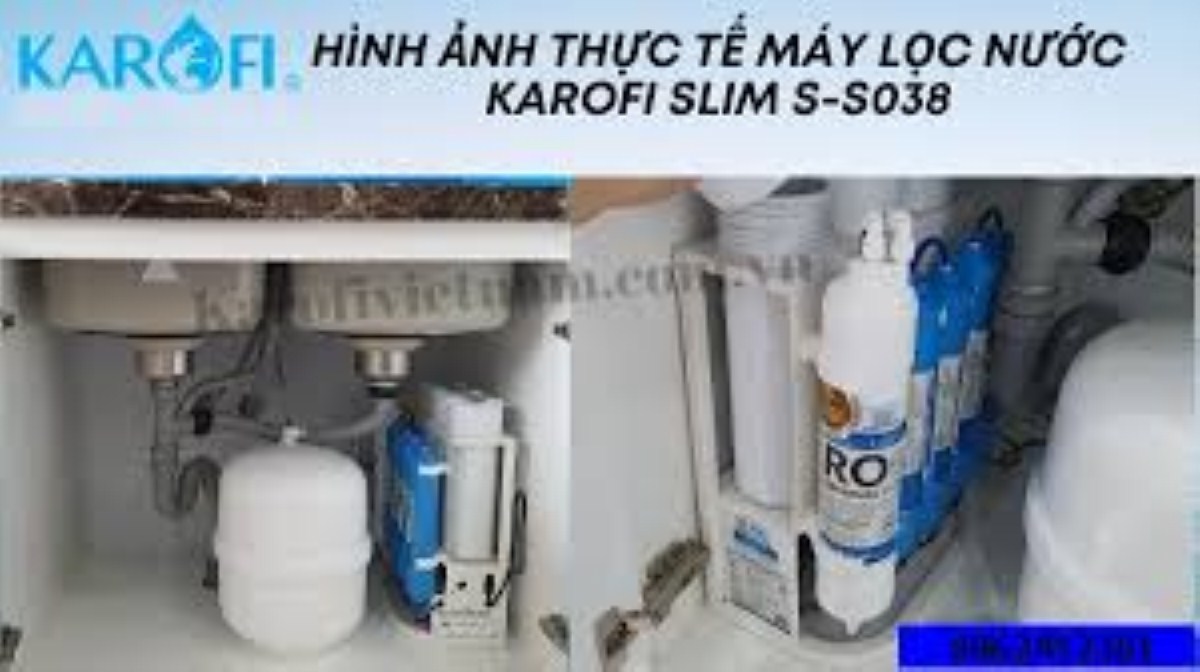 Máy lọc nước Karofi không tủ SLIM S-S038 (8 cấp)- [Hàng chính hãng] [Gian hàng uy tín]
