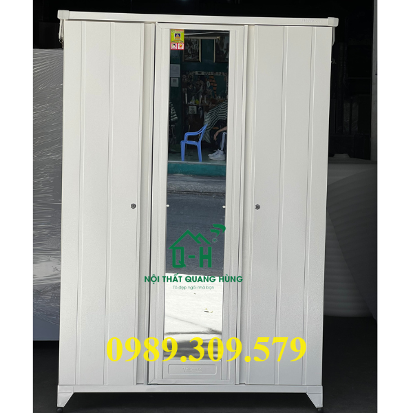 Tủ sắt trung hưng tĩnh điện dày dặn cao cấp giao nhanh hcm- 1m8 x 1m24 x 53cm