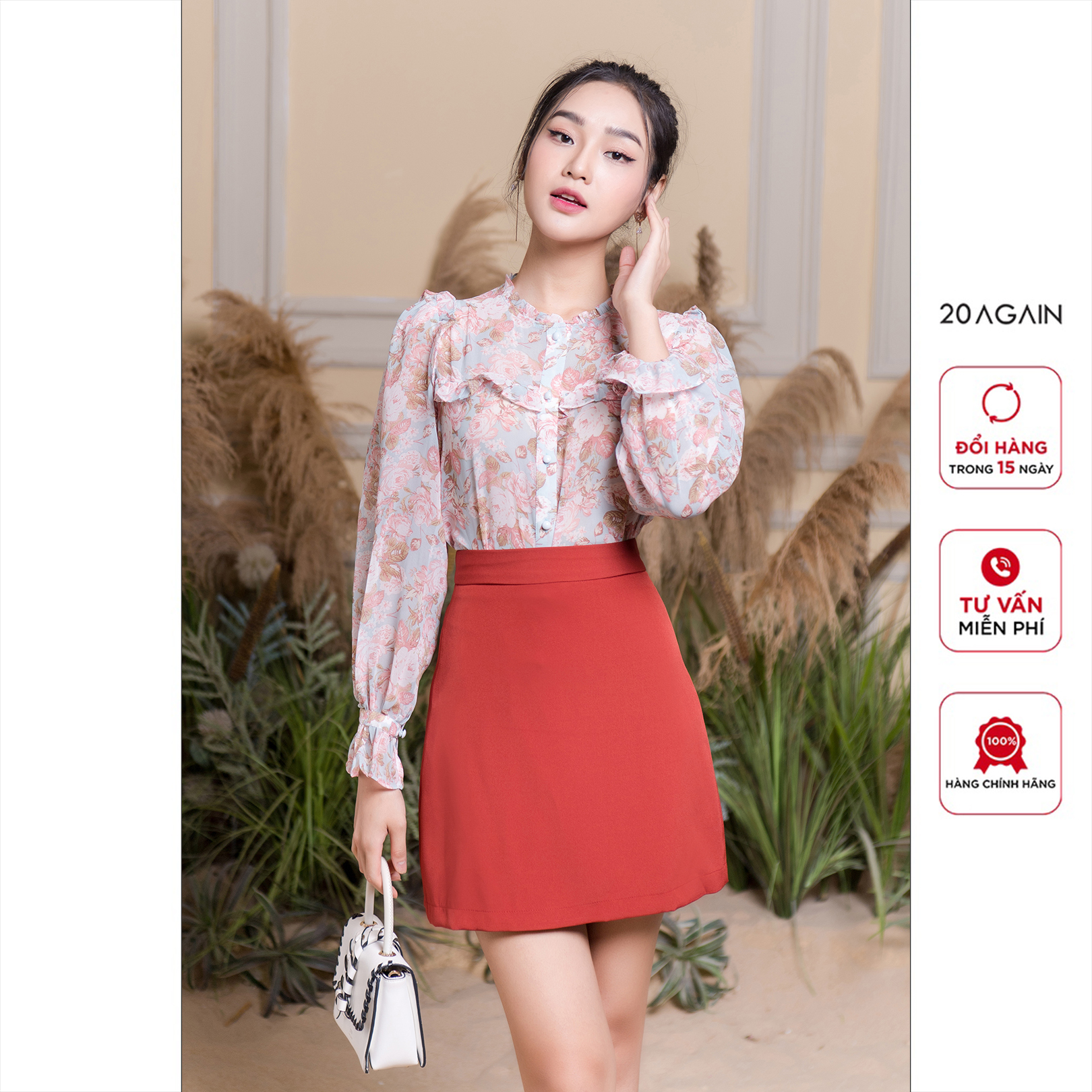Chân váy dáng A, thiết kế basic, nhẹ nhàng JAW2461