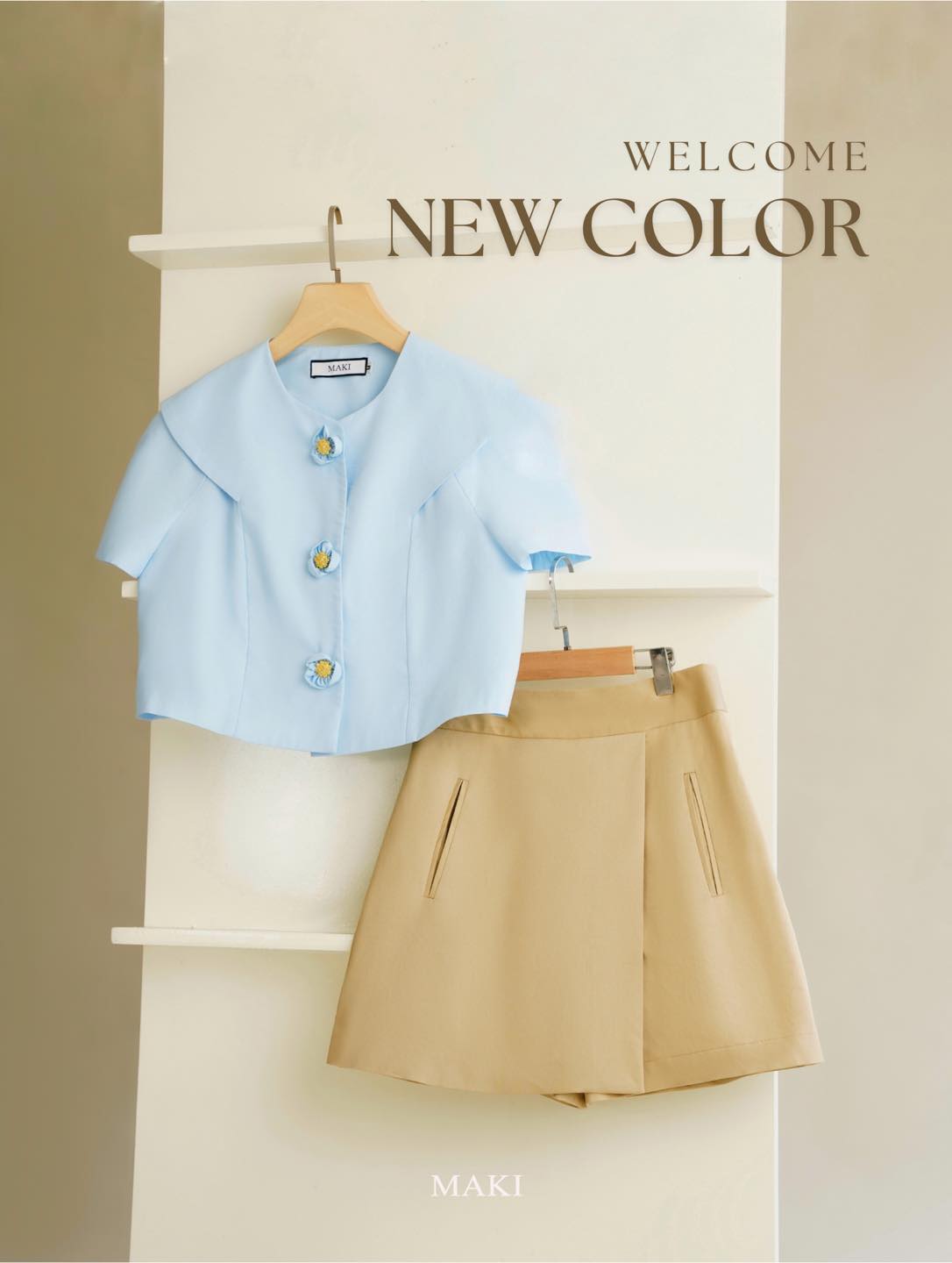 MAKI - Elain Shorts - Quần váy nâu