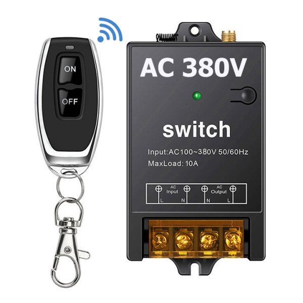 Bộ công tắc điều khiển từ xa AC 380V 100m dùng kết hợp với khởi động từ bật tắt thiết bị điện 3P/380V
