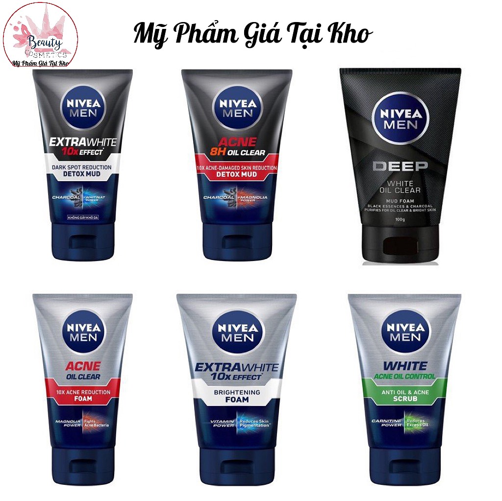 Sữa Rửa Mặt Nam Nivea Men 100g đủ mẫu