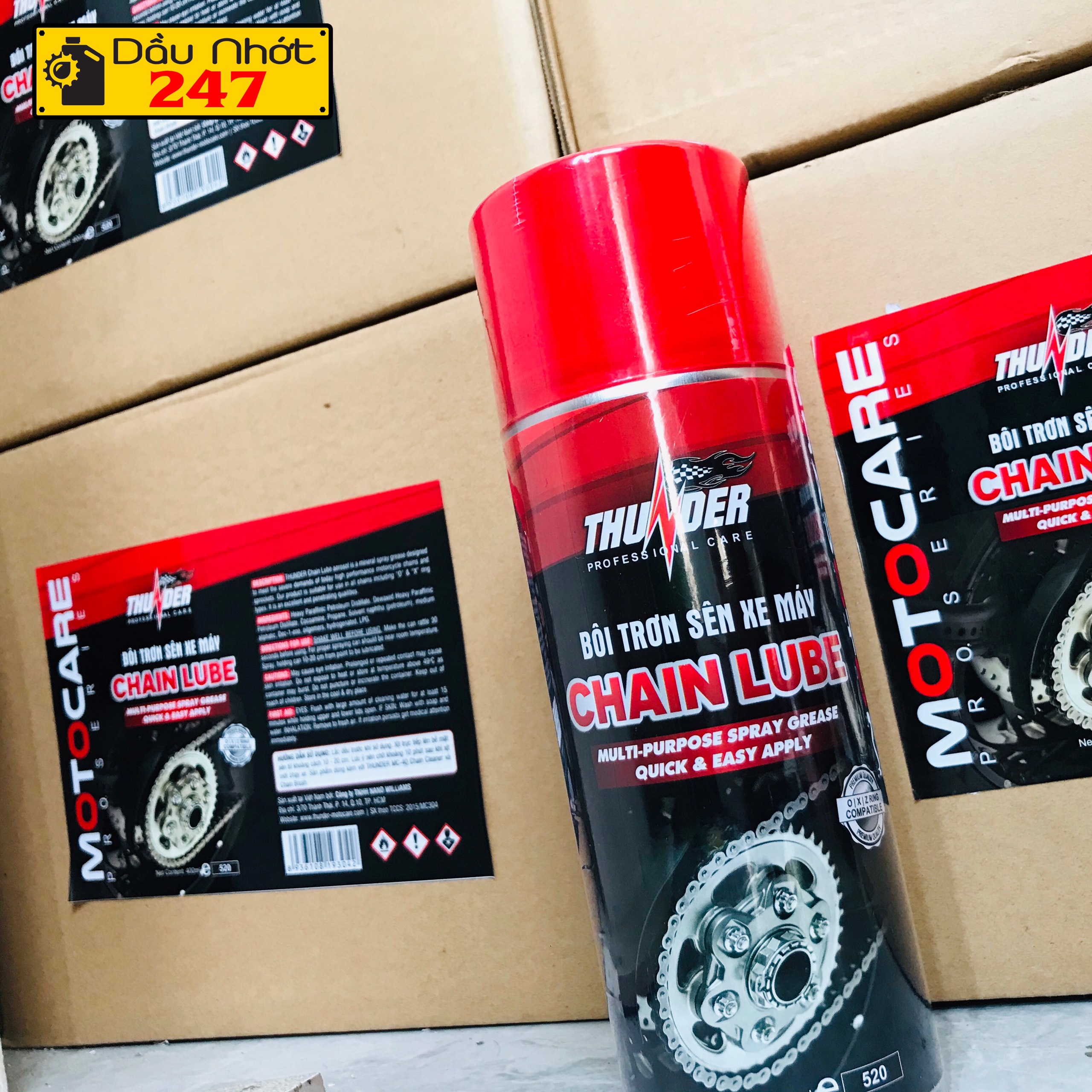 Chai xịt dưỡng sên Thunder Chain Lube 400ml