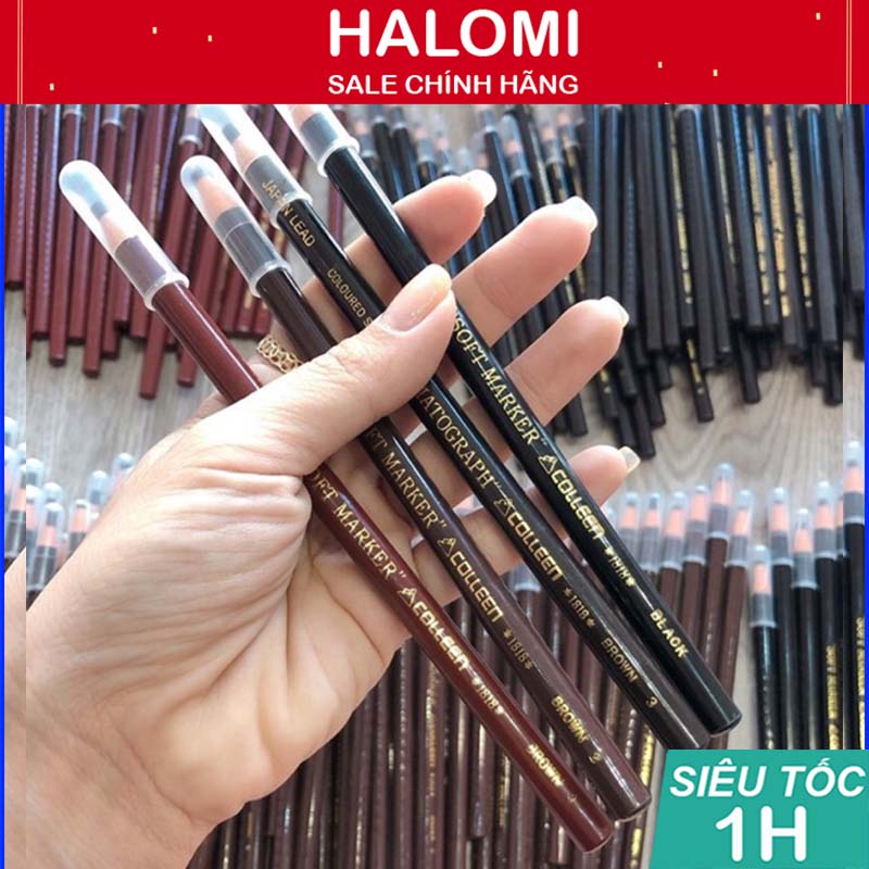 Chì xé Colleen phẩy sợi lông mày Nhật chính hãng HALOMI siêu nét gồm 4 màu