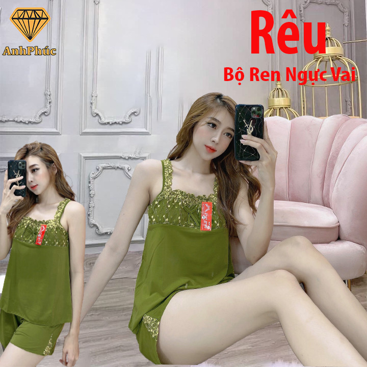 [HCM]Bộ đồ ngủ vải thun lạnh mặc mát   Anh Phúc