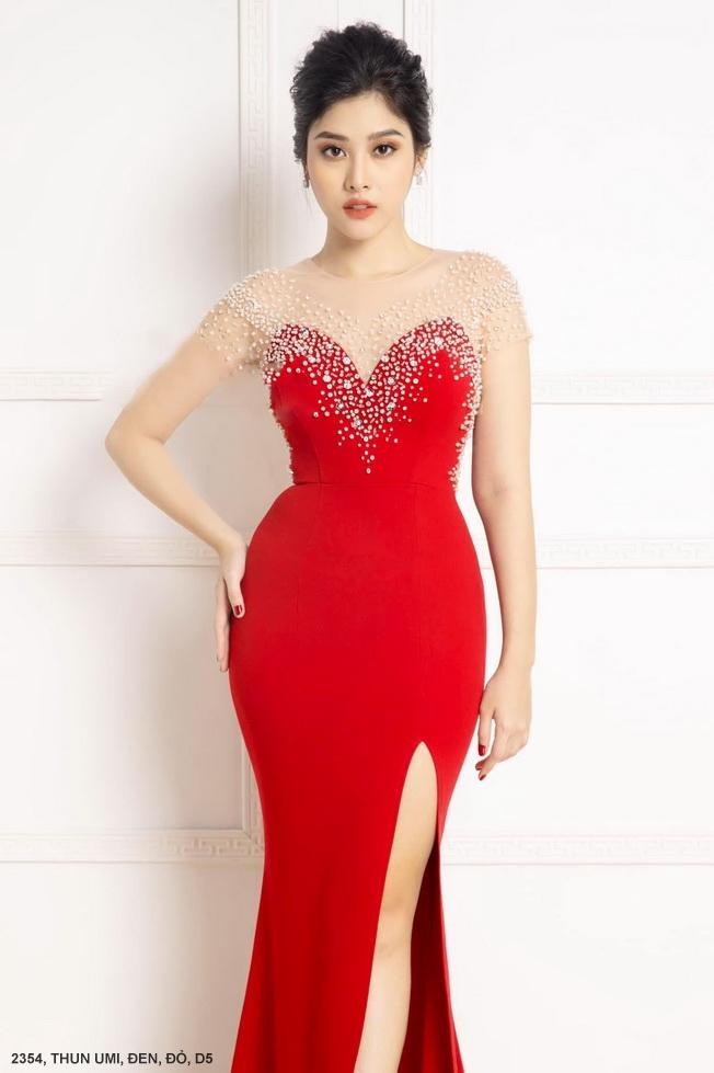 S,M,L,XL Đầm dạ hội cúp ngực đính hạt