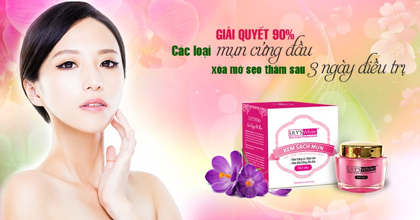 Kem Trị Mụn LILYS WHITE thể nhẹ 16gr ( mụn cám mụn trứng cá mụn đầu đen )