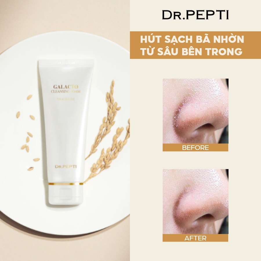 Sữa Rửa Mặt Tạo Bọt Dr.Pepti+ Galacto Cleansing Foam 110ml