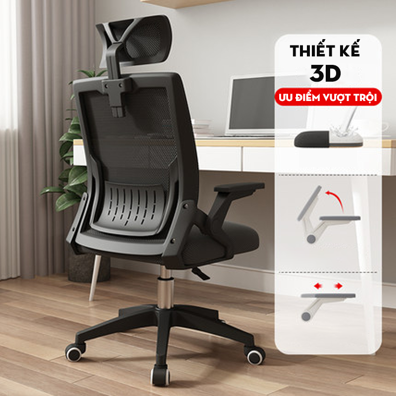 Ghế Xoay Văn Phòng Cao Cấp Pehouse YLF2199, Ghế Văn Phòng Lưng Lưới Thoáng Khí Chuẩn Công Thái Học Nâng Đỡ Lưng Và Cổ, Ghế Gaming xoay 360 giúp thoải mái - Hàng Chính Hãng Nội Thất Pehouse