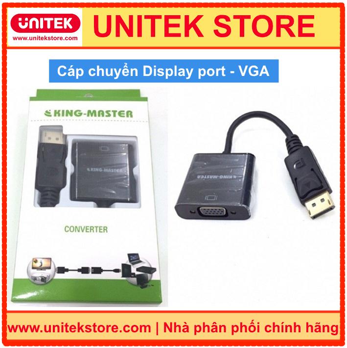 [UNITEK STORE] CÁP CHUYỂN DISPLAYPORT SANG VGA KINGMASTER (KY-M 361W)