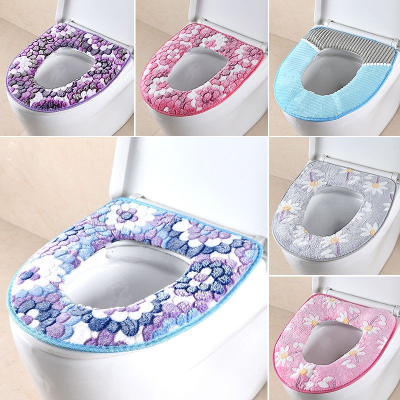 Miếng Lót Bồn Cầu Chất Nỉ Nhung Siêu Ấm - Tấm lót nỉ bồn cầu -Miếng lót bệt vệ sinh