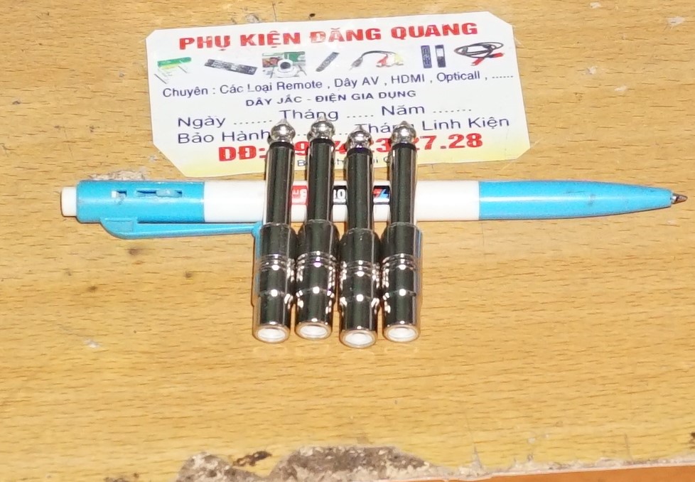 combo 4  jack chuyển 6ly ra av inox