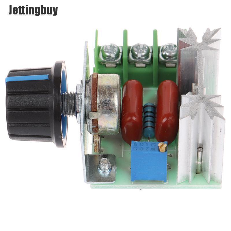Jettingbuy Bộ điều khiển tốc độ 50-220V 2000W điều chỉnh nhiệt/ độ sáng/ điện áp SCR-INTL