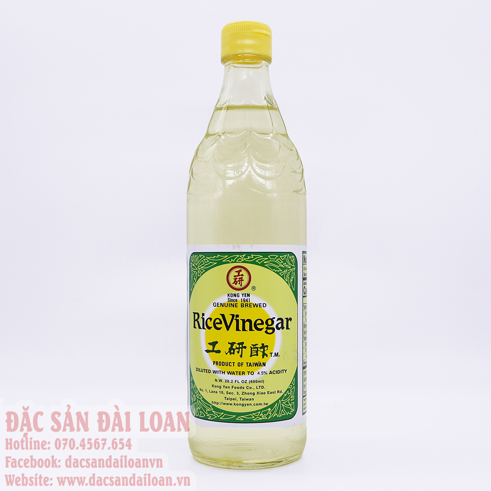 DẤM GẠO (GIẤM GẠO) KONG YEN ĐÀI LOAN 600ML