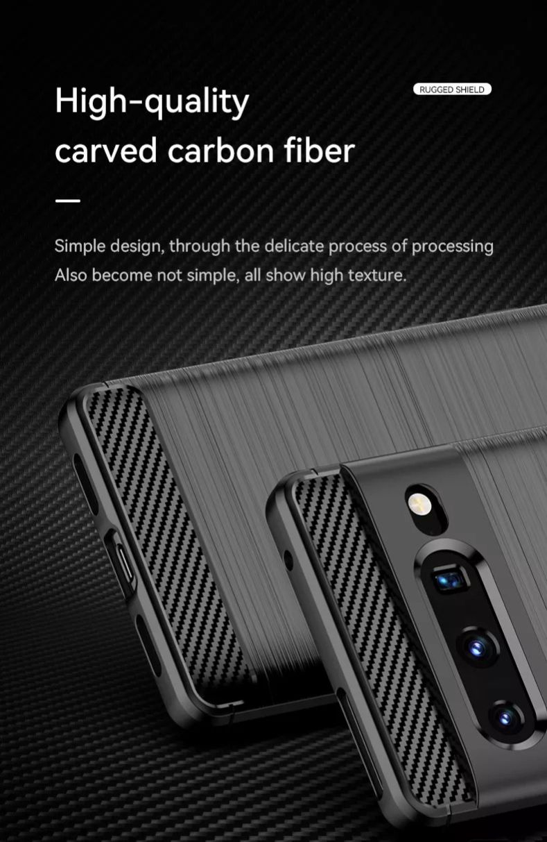 Ốp lưng điện thoại Rugged Armor dành cho Pixel 7 Pro/ Pixel 7 Vân Carbon