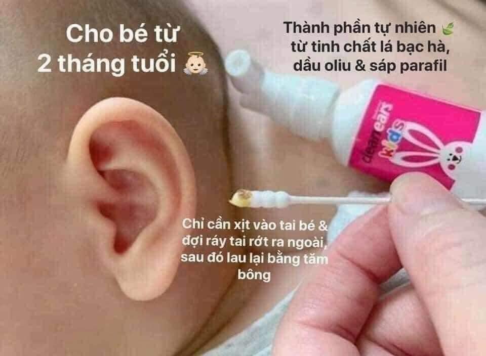 Xịt ráy tai thần thánh cho bé (Úc)